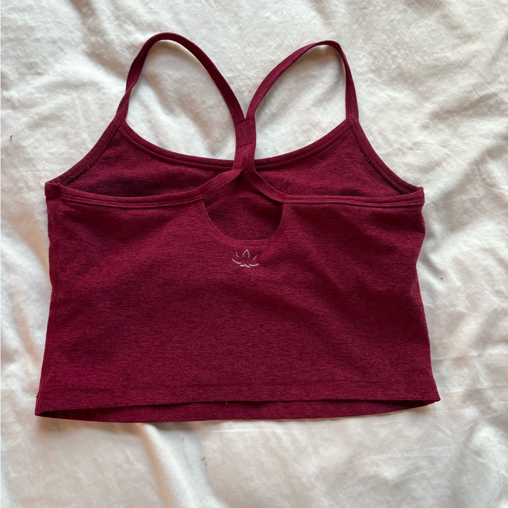 Burgundy Beyond Yoga Two-Piece Active Set - Crop Tank & Leggings - Picture 5 of 7